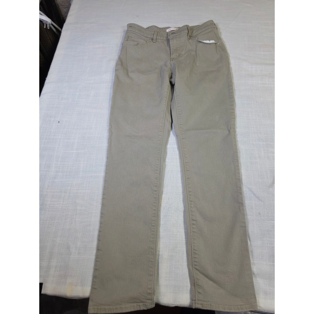 Levis Classic Mid Rise Skinny Jeans Khaki Tan Stretch Twill Pants 29